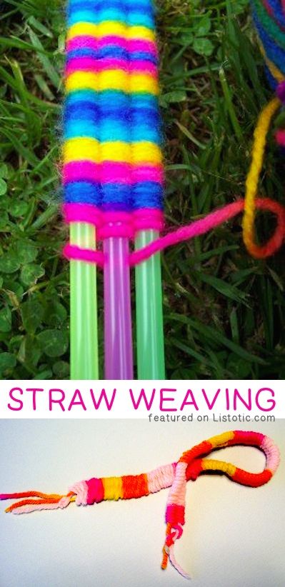 Straw Weaving -- 29 creative activities for kids that adults will actually enjoy doing, too! Straw Weaving, Creative Activities For Kids, Crafty Kids, Crafts For Kids To Make, Camping Crafts, Childrens Crafts, Fun Crafts For Kids, Easy Crafts For Kids, Crafts For Teens