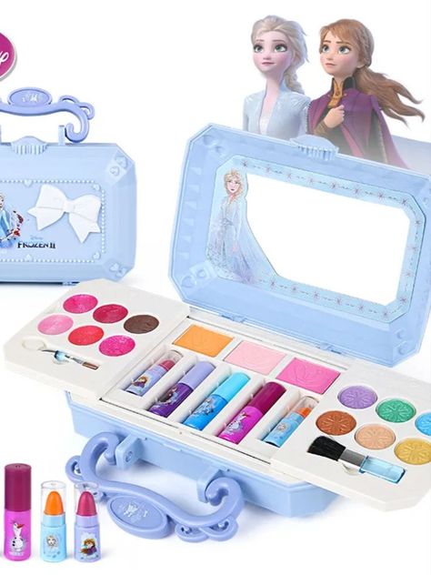 THIS LUXURY DISNEY FROZEN ELSA MAKE-UP SET WILL HAVE YOUR LITTLE ONE FEELING LIKE ROYALTY. FEATURING OFFICIAL DISNEY FROZEN CHARACTERS IN AN EXQUISITE DESIGN, THIS SET IS BOTH DELIGHTFUL AND SOPHISTICATED. WITH BEAUTIFUL, HIGH-QUALITY MATERIALS, IT'S A LUXURIOUS YET CHARMING WAY TO EXPRESS THEIR IMAGINATION AND INNER PRINCESS. #toys #christmasgiftsforkids #funtoys #christmaspresents #Sponsored #christmasgifts #christmastoys #christmas2023 #christmascountdown #christmaskids #disneyfan Disney Princess Toys Frozen, Elsa Toys, Elsa Makeup, Disney Frozen Toys, Makeup Toys, Disney Princess Toys, Frozen Toys, Christmas Presents For Kids, Princess Makeup