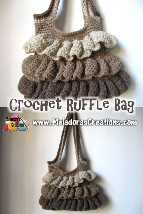 Your place to learn how to Make The Ruffle Bag for FREE. by Meladora's Creations - Free Crochet Patterns and Video Tutorials #crochet #crocheting #Crochetstitch #freecrochetpattern #crochetpattern #crochettutorial #meladorascreations Ruffle Bag, Ruffles Bag, Large Knitting, Crochet Shell Stitch, Crochet Ruffle, Crochet Bags Purses, Crochet Diy, Crochet Free, Bag Crochet