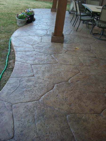 Lanai Ideas, Stamped Concrete Patterns, Concrete Patio Ideas, Covered Lanai, Stone Pavers, Cement Patio, Concrete Patio Designs, Concrete Patios, Patio Pergola