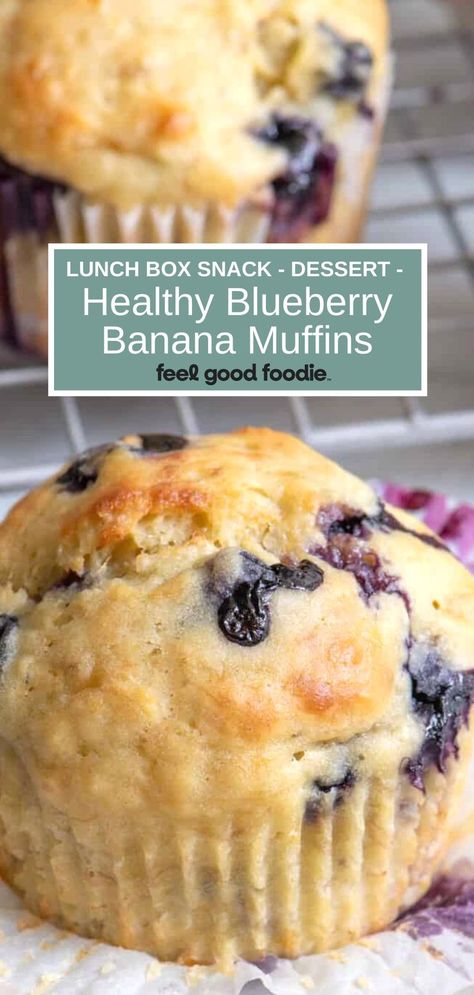 Muffins Aesthetic, Banana Yogurt Muffins, Greek Yogurt Blueberry Muffins, Blueberry Banana Muffins, Blueberry Yogurt Muffins, Greek Yogurt Muffins, Healthy Banana Muffins, Healthy Blueberry Muffins, Blueberry Banana Bread