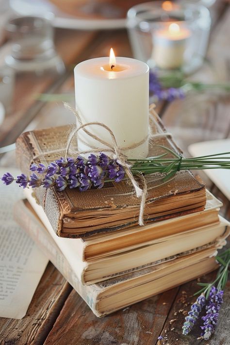 Book centerpieces are a charming choice for literary enthusiasts, adding a unique touch to wedding decor. See more ideas here. Wedding Literary Theme, Book Centerpiece Ideas Diy Wedding, Wedding Book Decorations, Incorporating Books In Wedding, Book Table Centerpieces, Book Themed Table Centerpieces, Diy Book Party Decorations, Old Book Centerpieces, Books Wedding Centerpieces