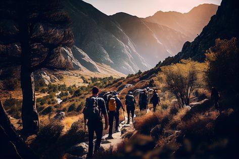 Photo people hiking mountain peak backpa... | Premium Photo #Freepik #photo #hiking #adventure #mountain-hiking #mountain-climbing People Hiking, Adventure Mountain, Hiking Adventure, Mountain Peak, Mountain Climbing, About People, Mountain Hiking, Wallpaper Pc, Premium Photo