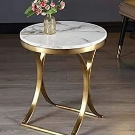 Amazing Table Designs ✨️ Round Side Table Living Room, Stainless Steel Side Table, Steel Side Table, Side Table Living Room, Small Round Table, Marble Top Side Table, Coffee Table Modern, Minimalist Coffee Table, Small End Tables