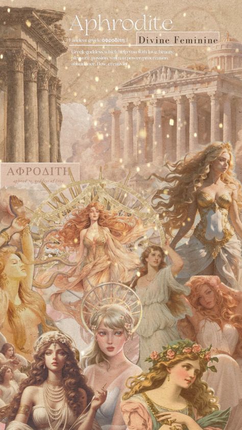 Ancient Queen Aesthetic, Aprodithe Art, Romantic Core Aesthetic, Emma Core Aesthetics, Aphrodite Deity, Aphrodite Wallpaper, Aphrodite Core, Lady Aphrodite, Aphrodite Cabin