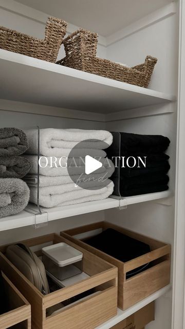 Towel Closet Organization Ideas, Linen Closet Organization Ideas, Hall Closet, Linen Closet Organization, Amazon Home, Laundry Room Design, Linen Closet, Closet Organization, Store Fronts