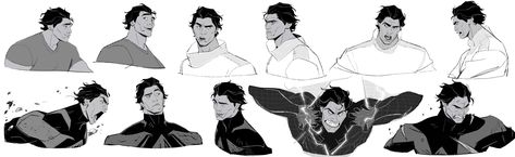 Ami Thompson on Twitter: "Miguel O'Hara expression sheet I did for #AcrossTheSpiderVerse https://t.co/JM3JNYtIUn" / Twitter Ami Thompson, Expression Sheet, Spaider Man, Miguel O Hara, Hand Drawing Reference, Face Expressions, Art Style Inspiration, Art Archive, Character Sheet