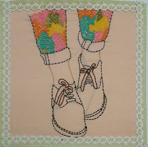 Running Stitch 😍 Running Stiches Embroidery Patterns, Running Stitch Embroidery, Embroidery People, Diy Embroidery Art, Embroidery On Kurtis, Cord Set, Running Stitch, Hand Embroidery Design, Back Stitch