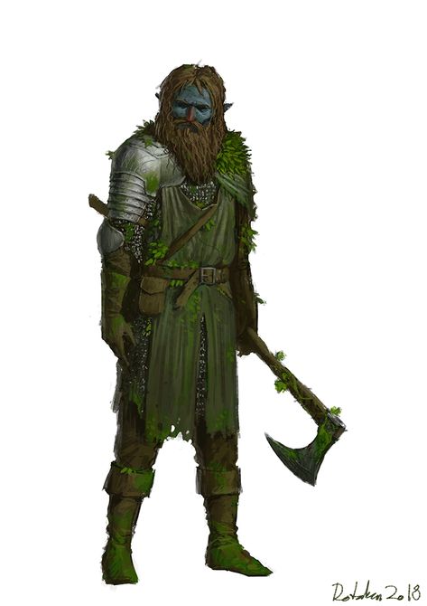 firbolg Firbolg Barbarian, Firbolg Paladin, Firbolg Ranger, Firbolg Male, Barbarian Druid, Firbolg Art, Dungeons And Dragons Board, Green Knight, New Fantasy