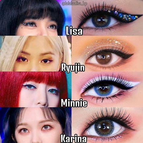 BLACKPINK on Instagram: “Your favorite eye makeup? Cr//:lalalaalisa_bp #BLACKPINK #ROSÉ #LISA #JISOO #JENNIE” Kpop Makeup Tutorial, Pop Makeup, Anime Cosplay Makeup, Korean Eye Makeup, Black Pink Background, Eye Makeup Pictures, Ethereal Makeup, Makeup Game, Makeup Looks Tutorial