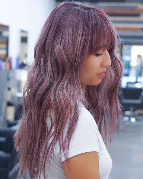 Ara Ko on Instagram: “Dusty mauve Toned with @schwarzkopfusa @brazilianbondbuilder added for strength and shine #schwarzkopf #schwarzkopfusa…” Violet Rose Hair, Mauve Hair Color, Orange Ombre Hair, Dusty Pink Hair, Mauve Hair, Color Hair Styles, Violet Hair, Dusty Mauve, Violet Rose