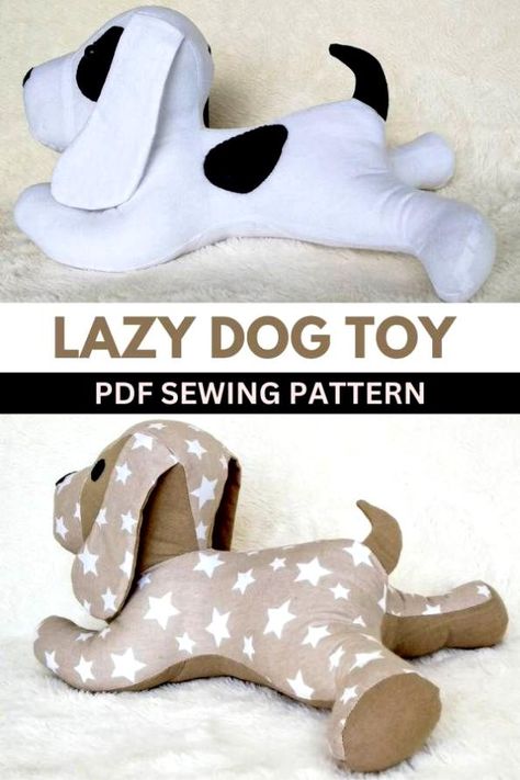 This is the Lazy Dog Toy pdf sewing pattern from the designer Makerist. The designer describes her Lazy Dog Toy as extremely cute and designed so they can easily be carried around in small hands. Besides making this super cute Lazy Dog you’ll also make a bone toy for him that will not only act […] Easy Soft Toys To Sew, Free Soft Toy Sewing Patterns, Dog Toy Sewing Patterns, Free Stuffed Animal Sewing Pattern, Animal Sewing Patterns Free Templates, Fabric Toys Diy Free Pattern, Easy Stuffed Animals To Sew, Dog Plush Pattern, Dog Sewing Projects