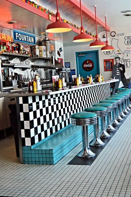 C2C Y15 S3 P1507 One Short Order Coming Up Diner Photograp… | Flickr Diner Aesthetic, 1950s Diner, 50s Diner, Diner Decor, Vintage Diner, Retro Cafe, Retro Diner, American Diner, Skater Aesthetic