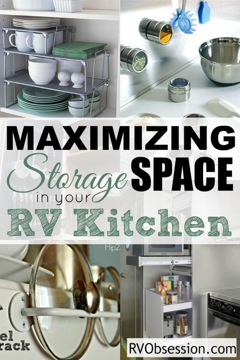 Rangement Caravaning, Farmhouse Rv, Small Kitchen Storage Ideas, Organiser Cucina, Kitchen Storage Ideas, Camper Organization, Rv Camping Tips, Small Rv, Rv Organization