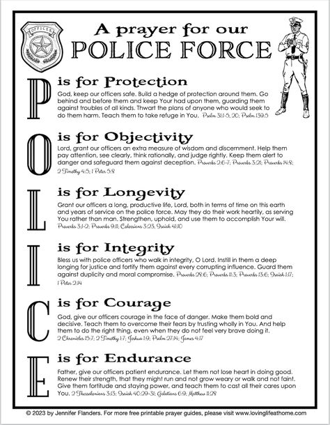 Prayer for Police Prayers For Fallen Police Officers, Prayers For Police Officers, Police Encouragement Quotes, Police Quotes Inspirational, Police Quotes Motivational, Police Officer Quotes Appreciation, Police Officer Quotes, Police Prayer, Police Officer Prayer