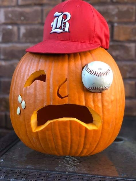 Baseball Carved Pumpkin, Basketball Pumpkin Carving, Baseball Pumpkin, Owl Pumpkin Carving, Owl Pumpkin, Lantern Ideas, Halloween Pumpkins Carvings, Pumpkin Ideas, Fall Halloween Decor