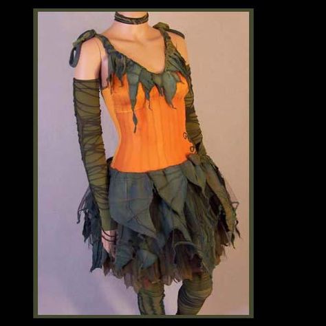 pumpkin num 7 by wearydrearies on DeviantArt Faerie Costume, Pumpkin Fairy, Fantasy Garb, Pumpkin Dress, Halloween Fairy, Fairytale Fashion, Zombie Girl, Fairy Clothes, Fairy Costume