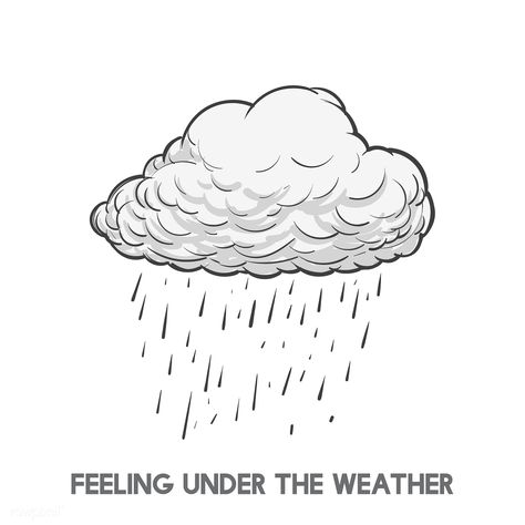 Cloud Cartoon, Hacks To Save Money, Cloud Rain, Sketch Cartoon, About Rain, Weather Quotes, Cloud Stickers, Cartoon Clouds, Feeling Under The Weather