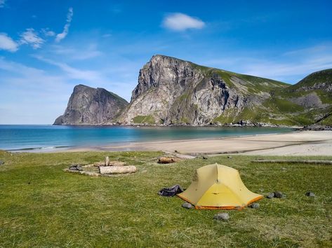 How To Wild Camp On Lofoten Islands (Complete Guide) - The Norway Guide Norway Roadtrip, Norway Beach, Wild Camp, Lofoten Islands, Norway Travel, Loch Lomond, Looks Street Style, Backpacking Travel, Cool Countries