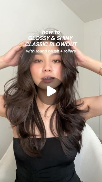 11K views · 1.2K likes | Rachel 🤍 on Instagram: "#TheHairEditPartner How to do a CLASSIC blowout with a round brush and some rollers ✨ @thehairedit Is now available @kohls! Shop The Hair Edit Sleek Goddess Round Boar Bristle Brush and Pump Up The Volume Hair Rollers online at Kohls.com and select Kohls stores #TheHairEditxKohls #MyHairEdit #blowouttutorial #roundbrush #hairstyle" Blowout With Brush Dryer, Blowout Round Brush, Hair Rollers Blowout, How To Round Brush Your Own Hair, How To Use A Round Brush, Blowout Tutorial Round Brush, Blowout With Round Brush, How To Blow Dry Hair With Round Brush, Brushing Volume