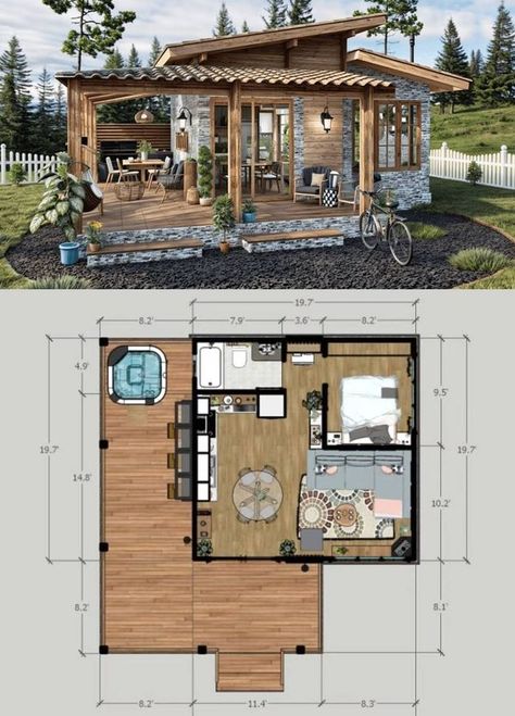 Tiny Houses And Affordable Homes | 🚨🌹 Explore Dream Houses 🌹🚨 | Facebook Unique Tiny House Floor Plans, Tiny Floor Plans, Prefab Tiny Home, Tiny Home Floorplan Layout, Trailer Home Layout, Sims Tiny House Floor Plans, Tiny House Floor Plans 2 Bedroom, Tiny House Village Layout, Tiny House Community Layout