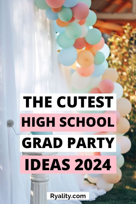 These diy high school graduation party ideas are actually genius High School Grad Party Ideas, High School Graduation Ideas, High School Graduation Party Favors, High School Graduation Party Food, High School Graduation Party Themes, High School Grad Party, Grad Party Centerpieces, High School Graduation Party Ideas, Grad Party Ideas