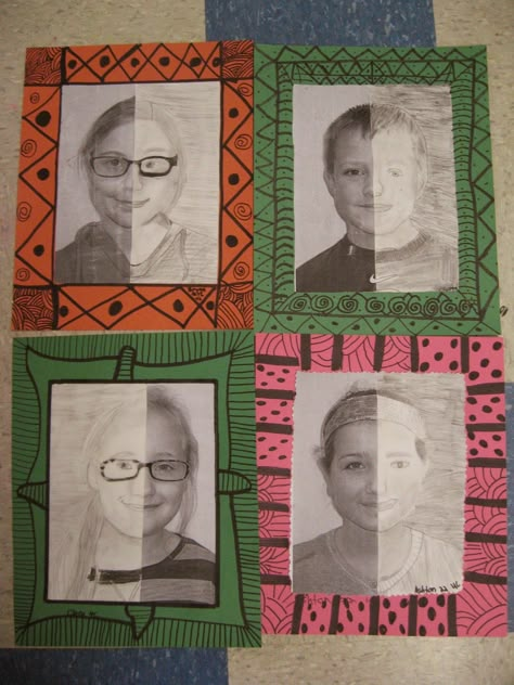 Jamestown Elementary Art Blog: 4th grade Mary Cassatt portraits Self Portrait Art, Elementary School Art, 6th Grade Art, 4th Grade Art, 5th Grade Art, 3rd Grade Art, Mary Cassatt, Symmetry Art, Classroom Art