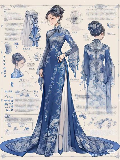 Things go downhill after both Izuku and Izumi got their quirks. While… #fanfiction #Fanfiction #amreading #books #wattpad Blue Chinese Dress, Ancient Dress, Bd Art, Dress Illustration, Long Blue Dress, Old Fashion Dresses, Fantasy Dresses, Fashion Drawing Dresses, Dress Design Sketches