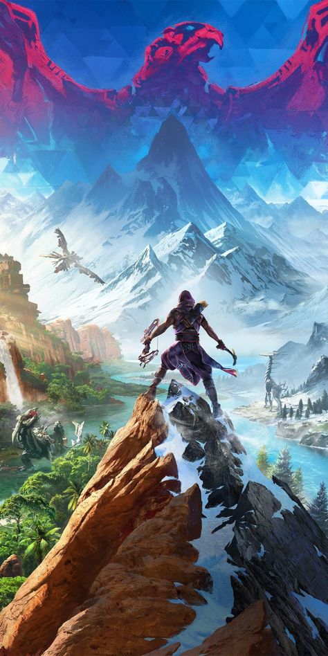 Download wallpaper 1080x2160 horizon call of the mountain, on peak of mountain, 2023 gaming, honor 7x, honor 9 lite, honor view 10, 1080x2160 hd background, 29408 Horizon Zero Dawn Wallpaper, Hack And Slash, Mountain Wallpaper, Horizon Zero Dawn, Keys Art, Main Game, Digital Trends, Alter Ego, Jurassic World