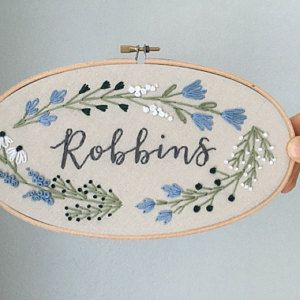 P Last Name Embroidery, Family Name Embroidery, Baby Name Embroidery Hoop, Baby Name Embroidery, Name Embroidery Hoop, Baby Name Art, Personalized Nursery Decor, Name Embroidery, Hand Embroidery Projects