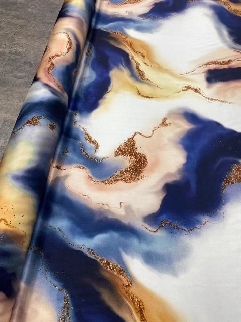 Suminagashi Art, Autumn Shoot, Printed Silk Fabric, Fancy Art, Night Dresses, Sea Colour, Vintage Tie, Silk Brocade, Shorts Pants