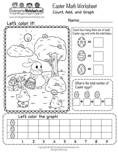 Activities For Kids. In 2020 | Preschool Math Worksheets Easter Worksheets Kindergarten Free, Kindergarten Easter Worksheets, Kindergarten Easter, Easter Math Worksheets, Easter Math Activities, Spring Math Worksheets, Easter Kindergarten, Kindergarten Math Free, Kindergarten Math Worksheets Free