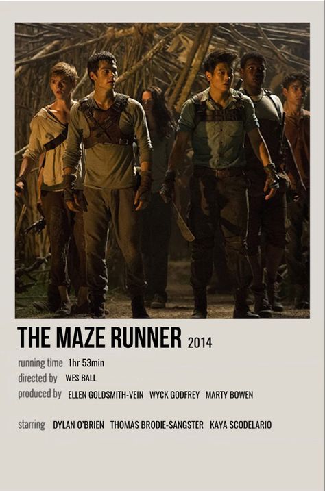 Maze Runner Trilogy, Most Paused Movie Scenes, Iconic Movie Posters, Movie Card, Maze Runner Movie, Maze Runner Series, Film Posters Minimalist, The Maze Runner, Image Film