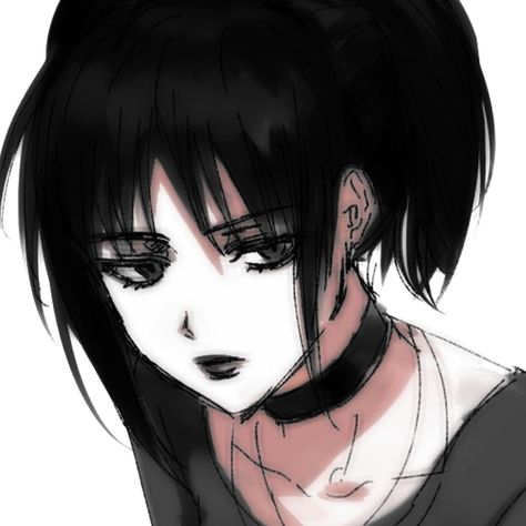 //mikasa | goth mikasa; attack on titan Anime Goth, Arte Grunge, Eren X Mikasa, Karakter Disney, Gothic Anime, Anime Monochrome, Anime Profile, Cartoon Icons, Attack On Titan Anime