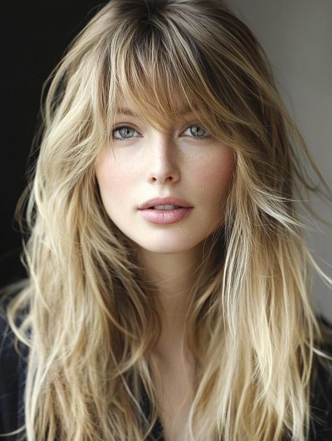 Most Trending Straight Haircuts with Bangs for Girls Long Hair Makeover, Long Layered Hair With Bangs, Straight Haircuts, Bangs Cut, Medium Length Blonde, Bangs Ideas, Layered Hair With Bangs, Layers And Bangs, Bella Hair