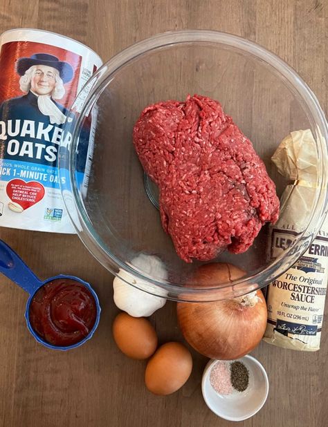 Quaker Oat Meatloaf Recipe, Meatloaf Made With Oats, Meatloaf Made With Oatmeal, Meatloaf Recipes Oatmeal, Quaker Oatmeal Meatloaf Recipe, Oatmeal Meatloaf Recipes, Quaker Meatloaf, Meatloaf Recipes With Oats, Meatloaf Recipes With Oatmeal