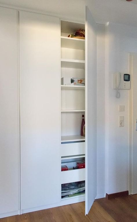 Ivar System, Diy Built In Wardrobes, Ikea Hack Storage, Amazing Ikea Hacks, Ikea Pax Hack, Ikea Pax Closet, Pax Closet, Interior Design Living Room Modern, Hallway Makeover