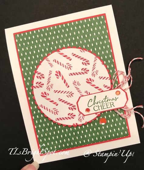 Stampin Up Sweetest Christmas, Sweetest Christmas Dsp, Christmas Gift Kits, Good Thursday Morning, Candy Cane Background, Good Thursday, Christmas Card Inspiration, Thursday Morning, Sweet Christmas