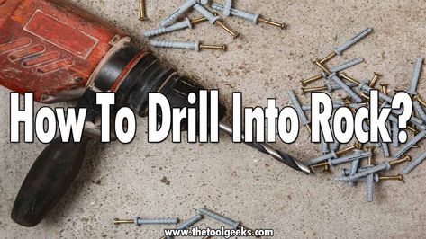 Drilling Holes In Rocks, How To Drill Holes In Rocks, Cement Pavers, Rock Projects, Diy Steps, Camp Ground, Limestone Rock, Paver Stones, Wood Drill Bits