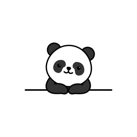 Cute panda leaning on wall cartoon Panda Sketch, Wall Cartoon, Cute Panda Drawing, Cute Panda Cartoon, Panda Tattoo, Panda Drawing, Happy Panda, Panda Lindo, Images Kawaii