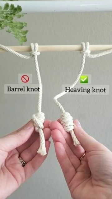 Mighty_Macrame on Instagram: "My tutorial on choosing a heaving knot over a barrel knot ❤ follow me at @cord_plus_quartz for more videos!! • Don't forget you can be on our featured feed right here on Mighty Macrame too!  Link is in bio! ♡ Get an exclusive discount on macrame cord from the best companies. Link in bio. ♡" Heaving Knot, Barrel Knot, Instagram Tips And Tricks, Maker Studio, Macrame Mandala, Diy Clouds, Decorative Knots, Macrame Knots Tutorial, Knots Diy