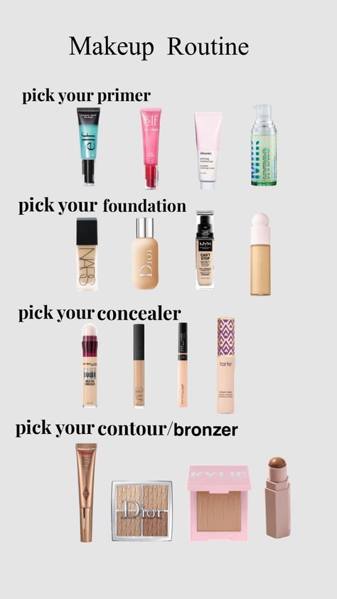 Pick Your Makeup Bag, Good Concelear, Sephora Makeup Routine, Preppy Foundation, Pick Your Makeup Routine, Preppy Makeup Routine, Preppy Makeup Look, Pick Your Makeup, Preppy Makeup Products