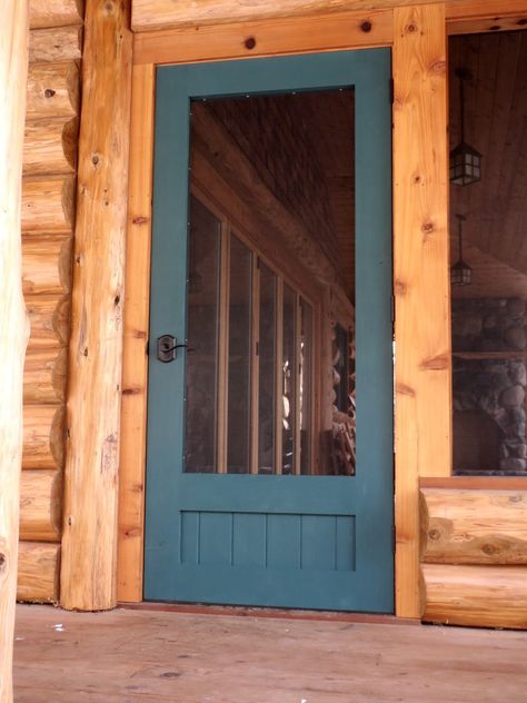 Projects, progress, thoughts, stuff: Some screen doors Screen Door Projects, Patio Screen Door, Old Screen Doors, Wood Screen Door, Wooden Screen Door, Diy Screen Door, Door Projects, Cabin Doors, Diy Barn