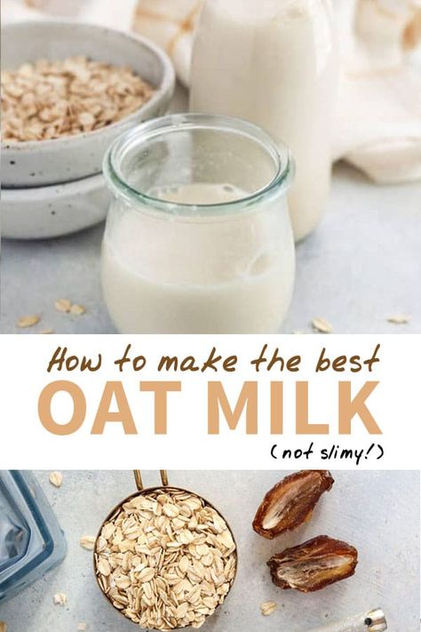 Here's how to make perfect OAT MILK at home, using just a few ingredients. It can be used as a dairy-free coffee creamer, and is an affordable vegan milk! #oatmilk #vegan Best Oat Milk, Make Oat Milk, Dairy Free Coffee Creamer, Oat Milk Recipe, How To Make Oats, Dairy Free Coffee, Vegan Milk, Dairy Free Milk, Free Coffee