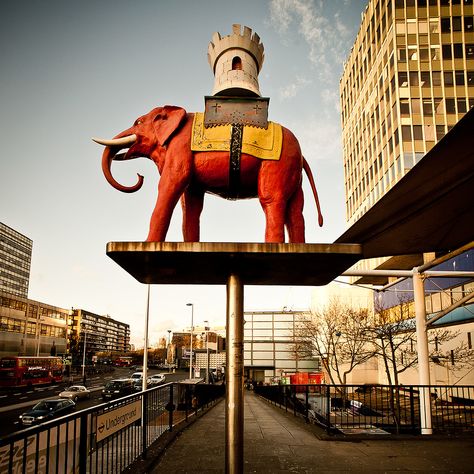 Elephant & Castle | The Elephant & Castle shopping Centre, L… | Chris Guy | Flickr Elephant And Castle London, Ucl London, Men's Equestrian, Uk Cities, Elephant Book, Elephant Park, London Castles, Vintage Colours, Elephant And Castle