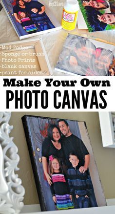 Diy Photo Canvas, Canvas Photo Transfer, Photos Onto Canvas, Mod Podge Photo Transfer, Diy Canvas Photo, Mod Podge Crafts, Foto Transfer, Photo Transfer, Love Photo