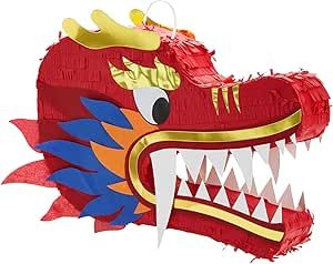 Dragon Pinata, Dragon Birthday Party, Halloween Pinata, Dragon Birthday Parties, Chinese New Year Party, Dragon Chino, New Year Decorations, New Year's Party Decorations, Dragon Birthday