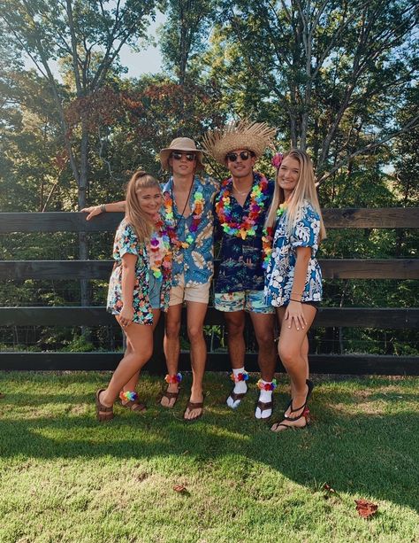 Beach Night Football Theme Outfit, Pool Party Football Theme Outfits, Aloha Theme Outfit, Beach Theme Football Game, Hawaiin Theme Outfit Football Game, Beach Party Theme Outfit, Hawaii Football Game Theme, Hawian Outfits Party, Hawaiian Theme Football Game