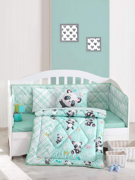 Panda Bedding, Cribs Baby, Baby Boy Bedding Sets, Boys Bedding Sets, Panda Nursery, Bedding Quilt, Baby Boy Bedding, Bedding Ideas, Nursery Bedding Sets