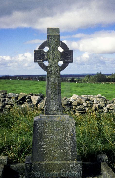 "Celtic Irish cross memorial in cemetery, County Clare, Ireland" by John Greim - $31.95 Irish Catholic Aesthetic, Irish Cemetery, Cross Aesthetic, Ireland Photos, County Clare Ireland, Irish Cross, Clare Ireland, Images Of Ireland, Irish Catholic